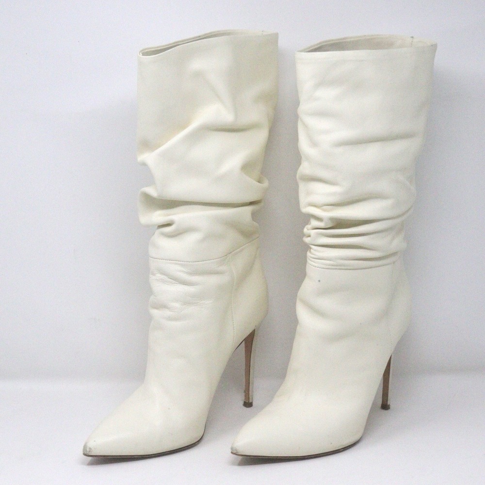 PARIS TEXAS LEATHER SLOUCH BOOTS SIZE 39.5 IT 9 US‎